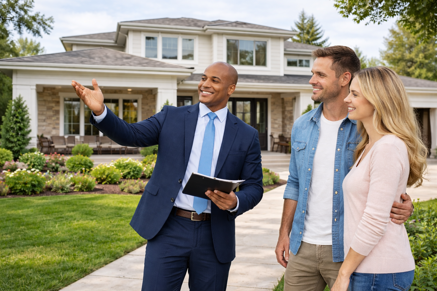 Agent reviewing listings online