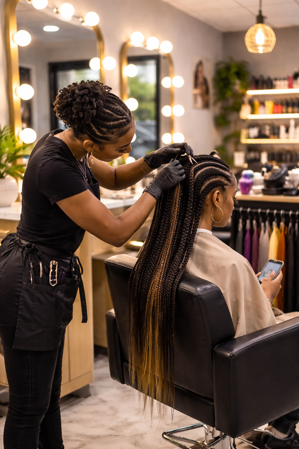 Braiding in progress